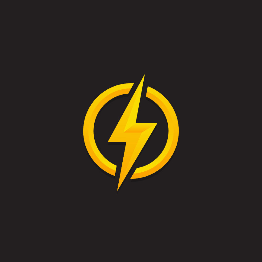 Lightning Bolt Logo — Variation 4