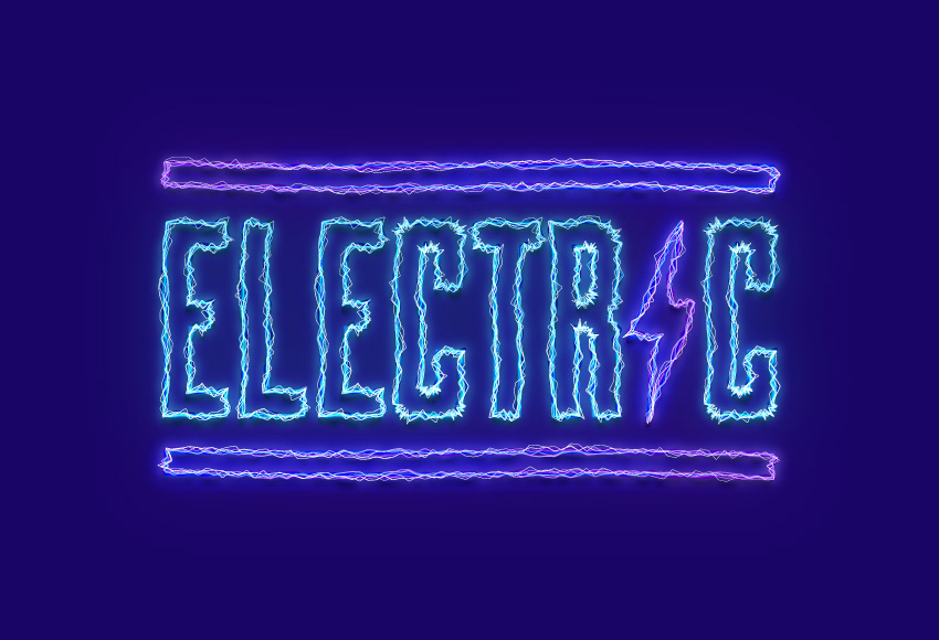 Lightning Text Effect — Variation 4