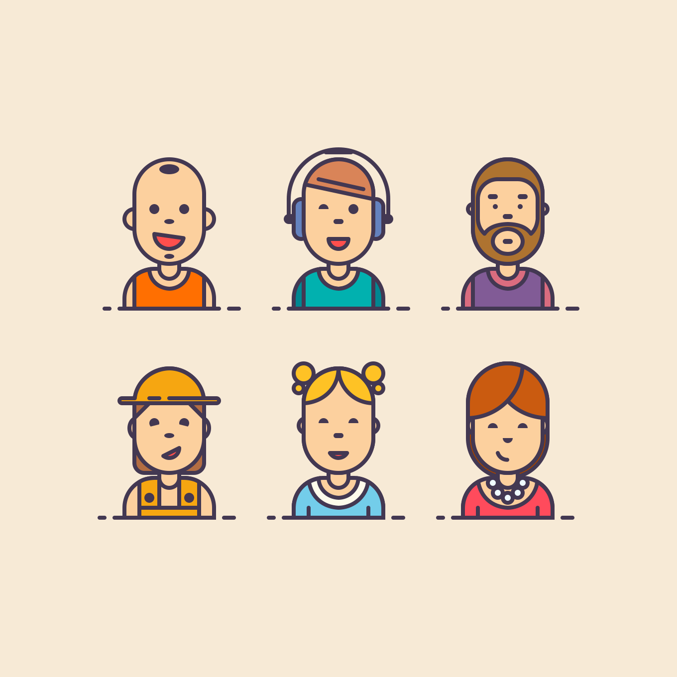 Line Characters — Variation 1