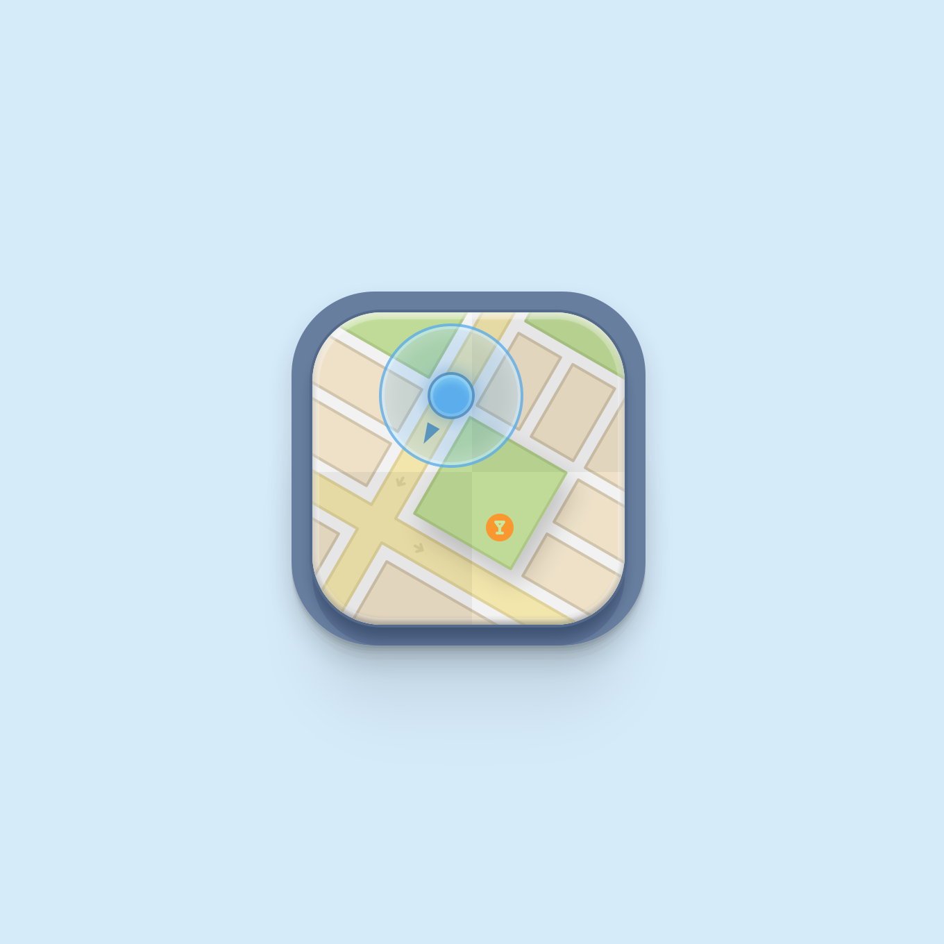 Map App Icon — Variation 1