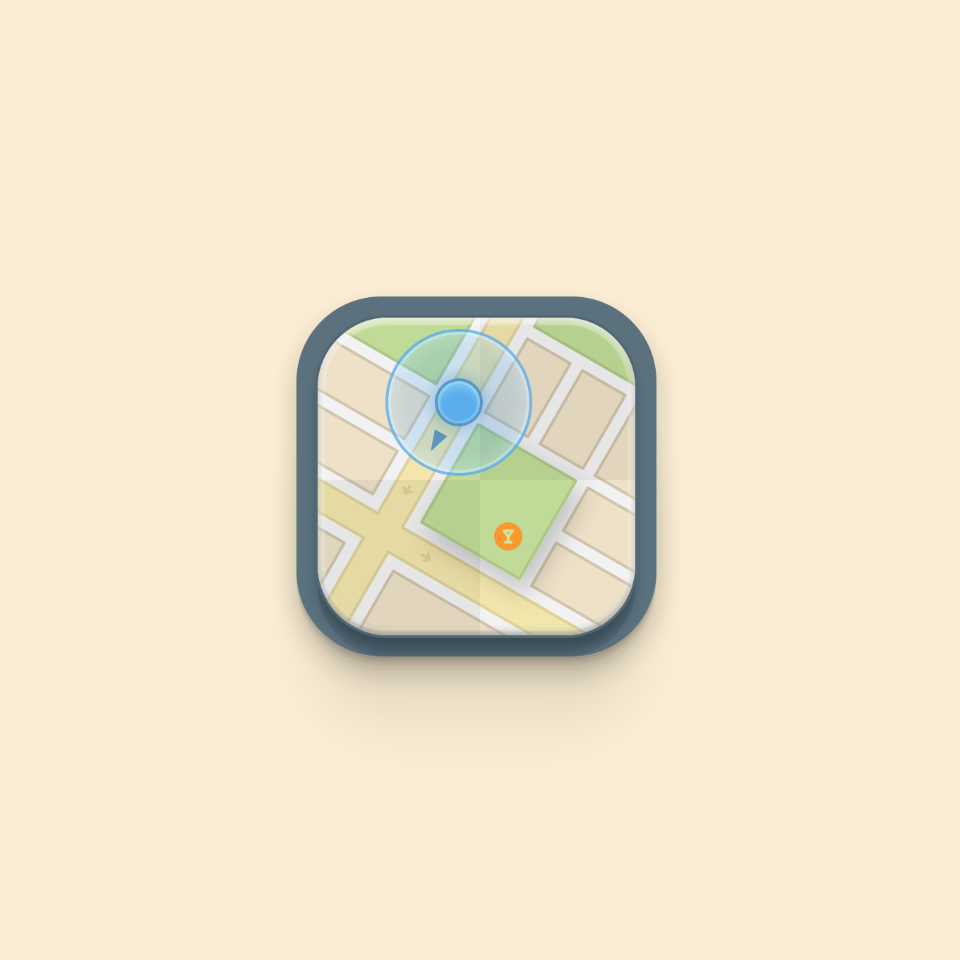 Map App Icon — Variation 3