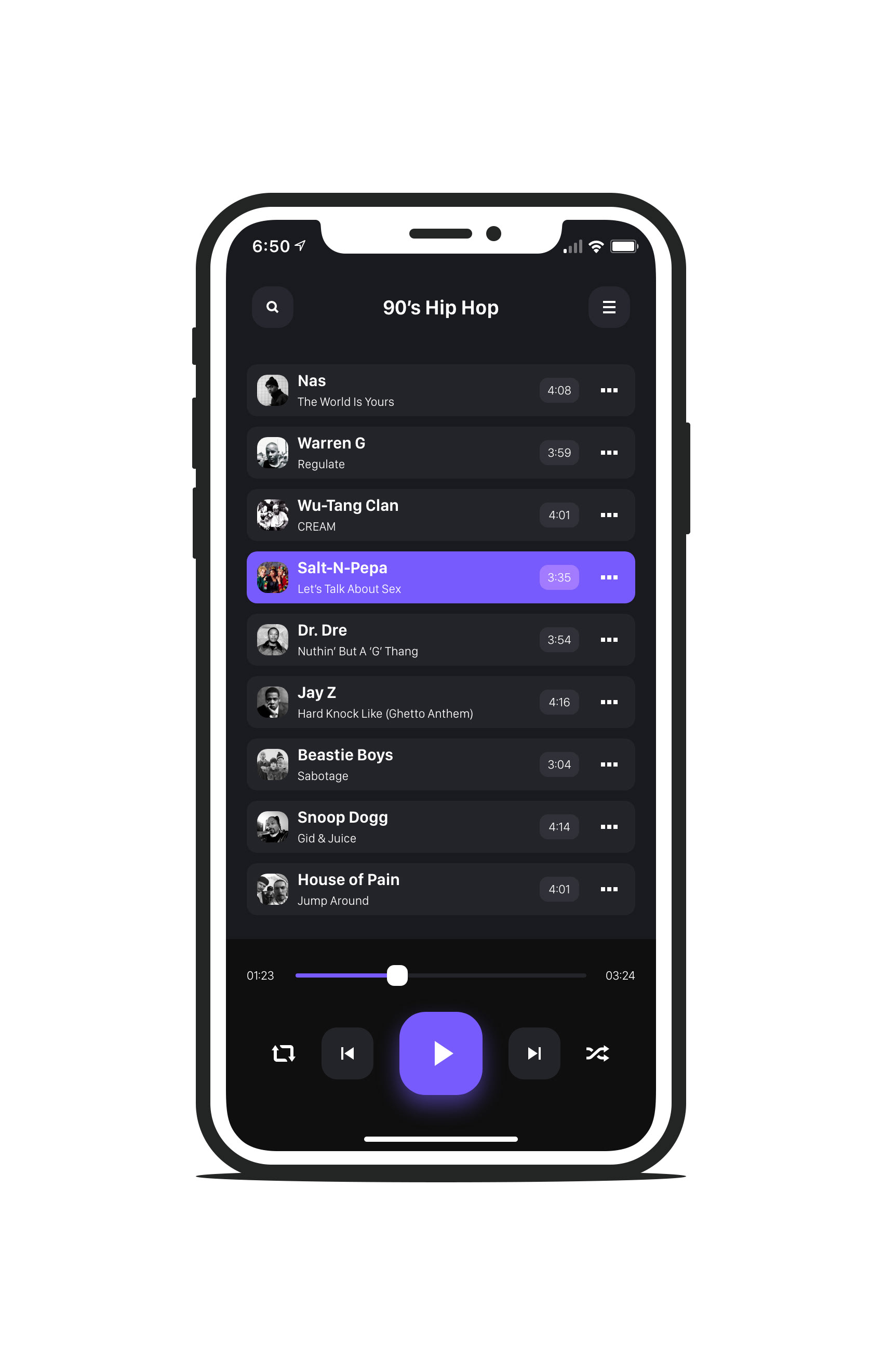 Music Player App UI Concept — Variation 3