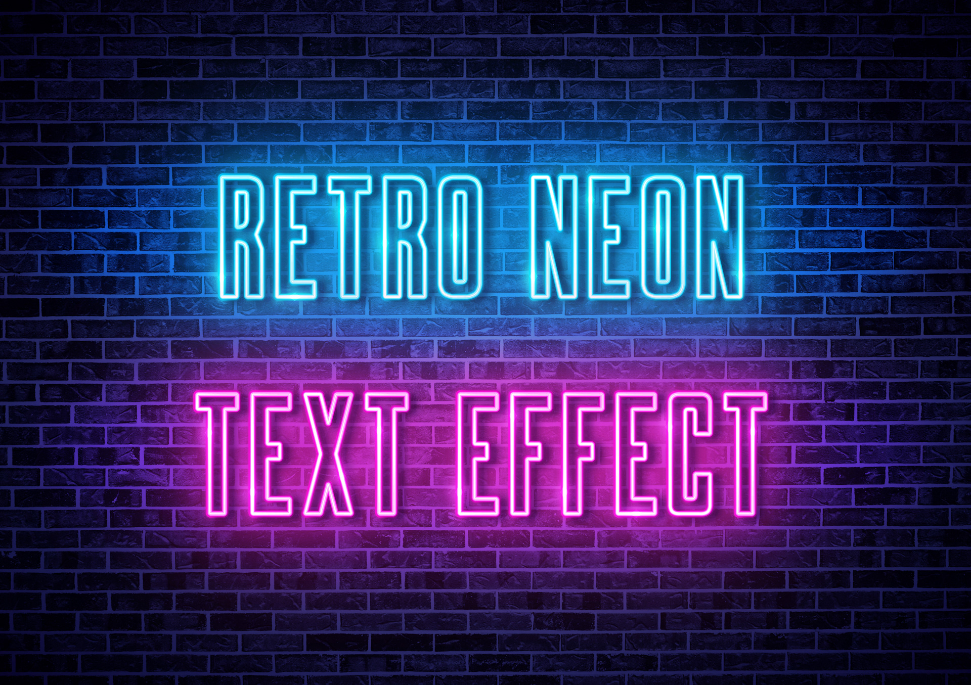 Neon Text Effect — Variation 1