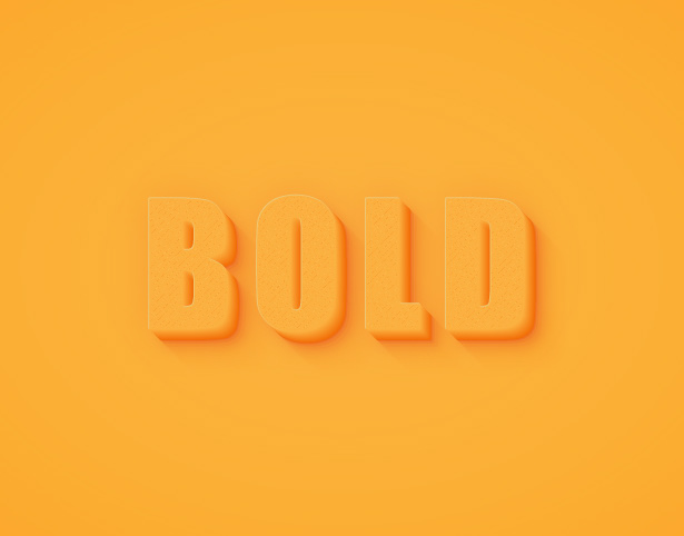 Orange 3D Text Effect