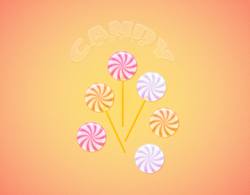 Pasted Colors Candies Illustration