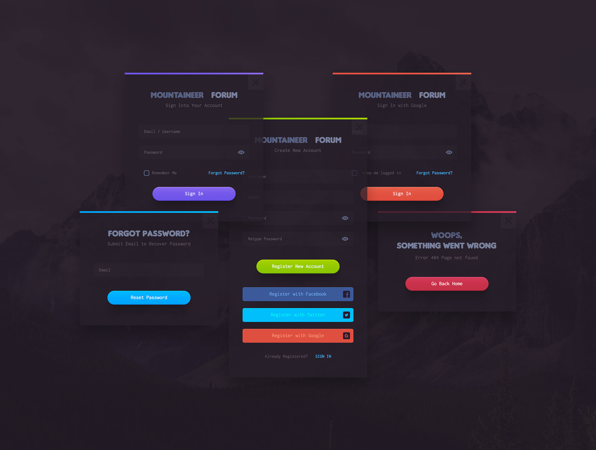 Pop-Up Screens — Variation 3