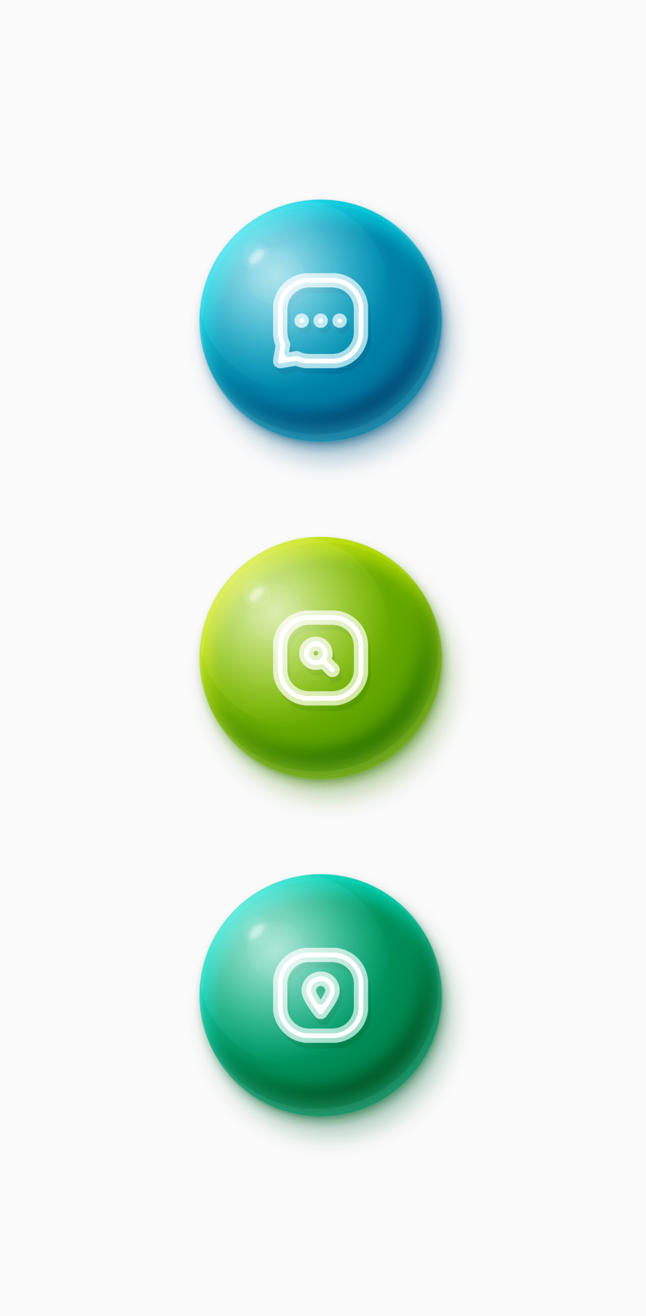 Round Glossy Icons — Variation 2
