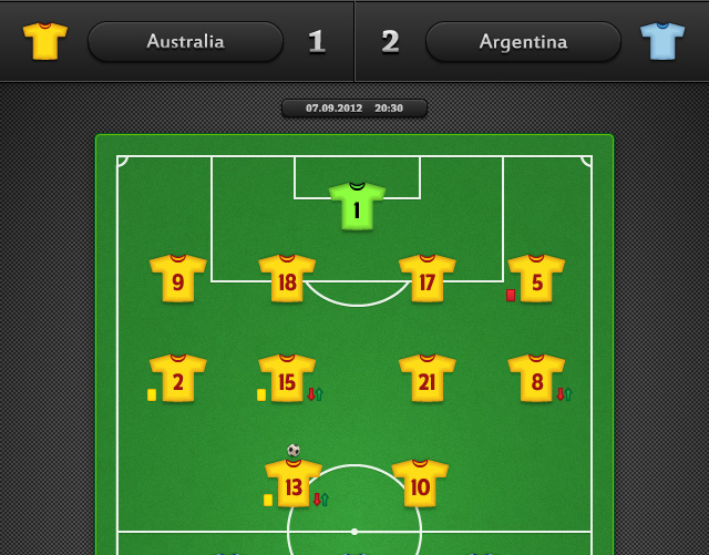 Mobile Soccer App UI Concept