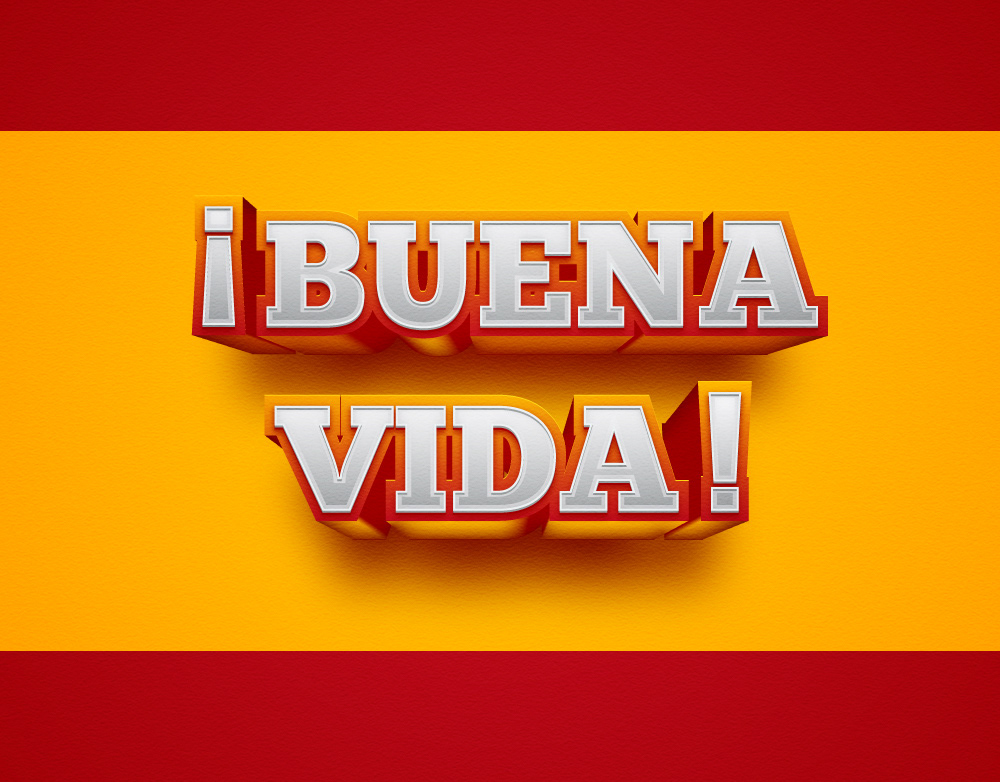 Spain Inspired Text Effect