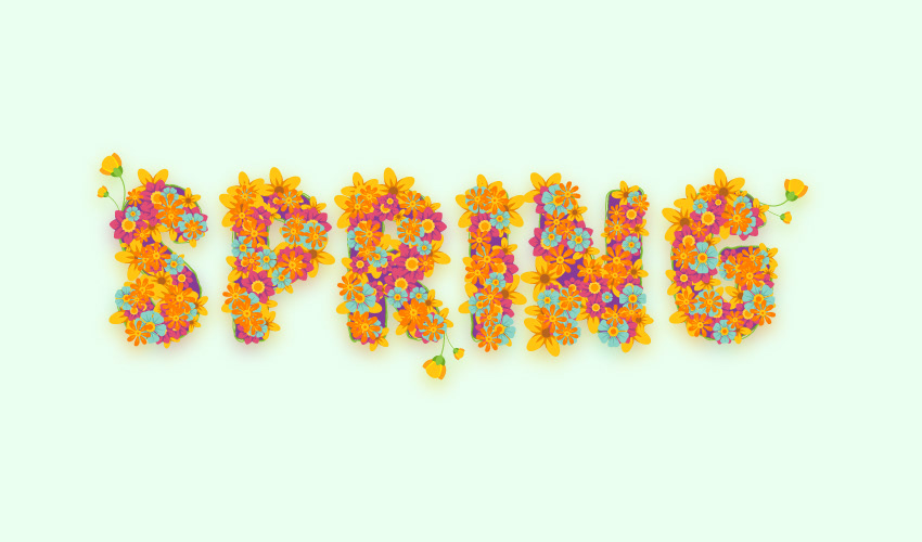 Spring Text Effect — Variation 1