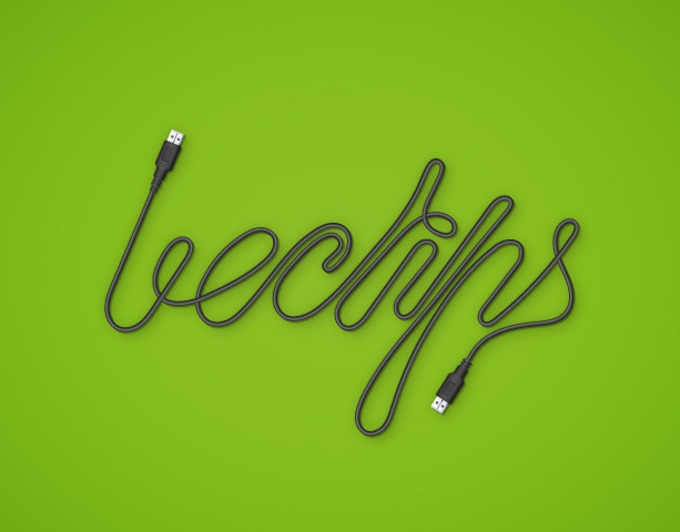 USB Wire Text Effect