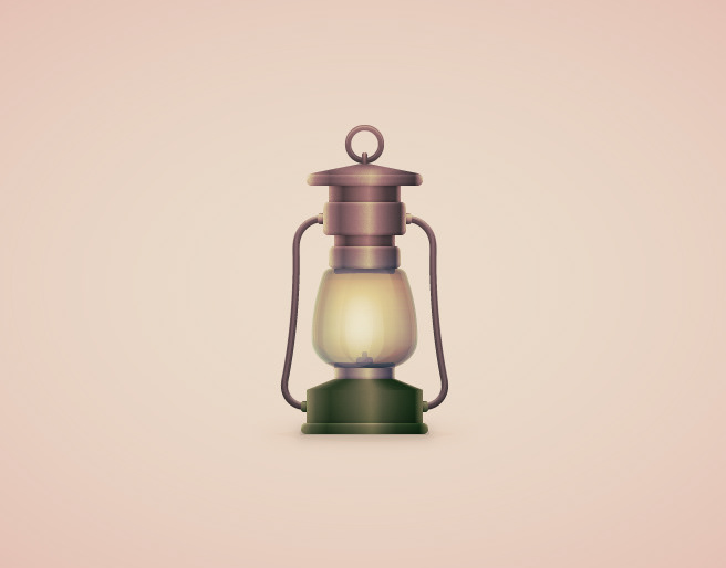 Vintage Camping Lantern Icon
