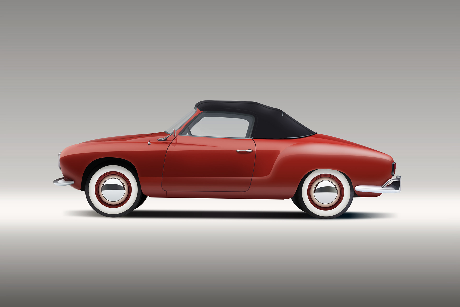 Vintage Car Illustration — Variation 1