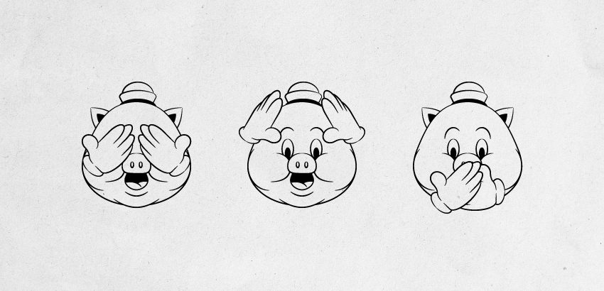 Vintage Cartoon Characters — Variation 1