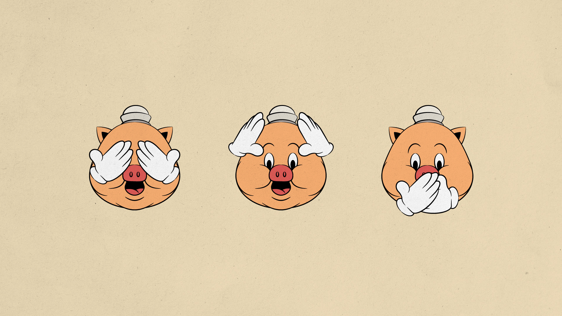 Vintage Cartoon Characters — Variation 1