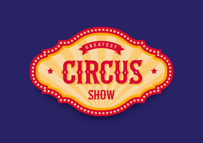 Vintage Circus Sign — Variation 1