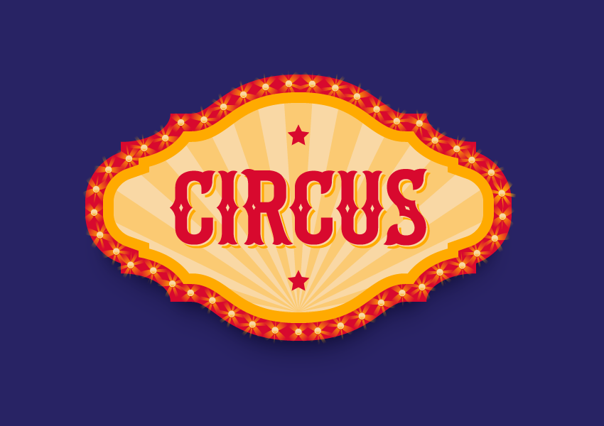 Vintage Circus Sign — Variation 3