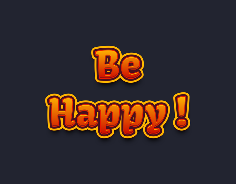 Warm Cartoonish Text Effect