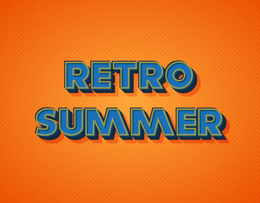 Warm Retro Text Effect