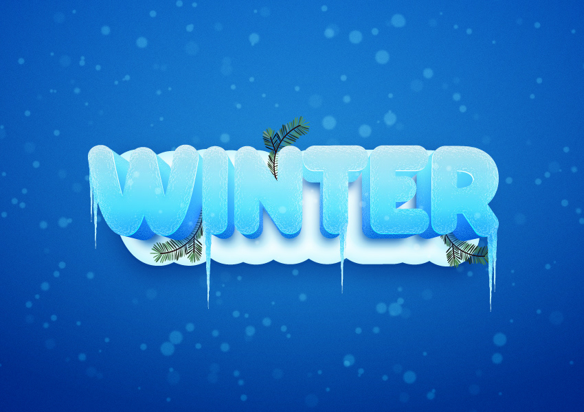 Winter Text Effect — Variation 2