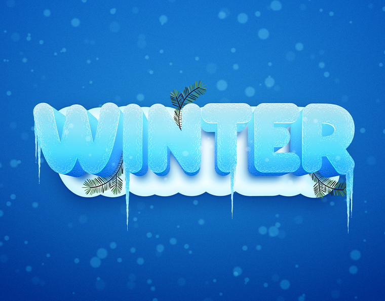 Winter Text Effect