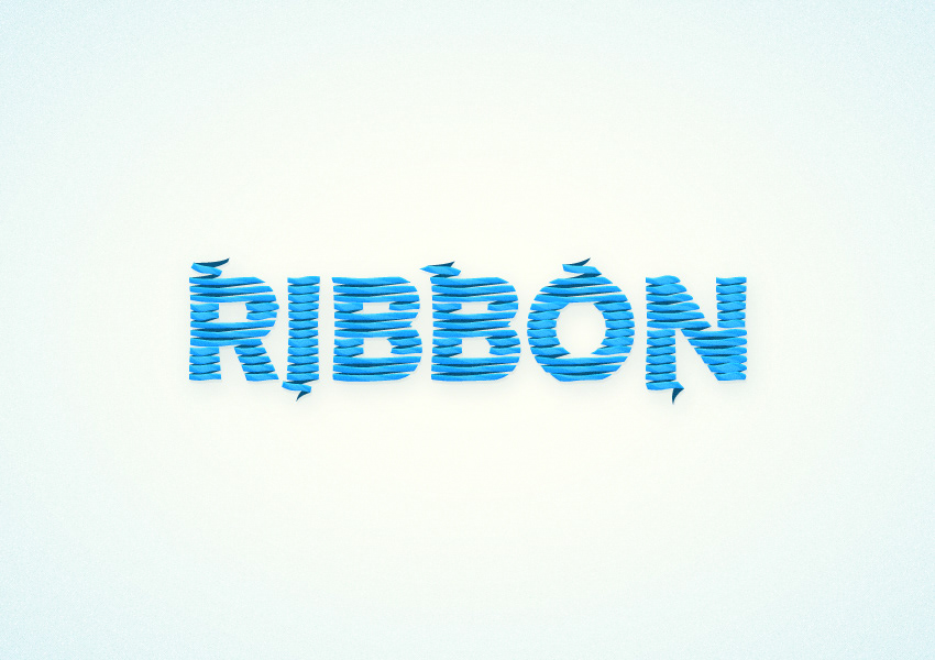 Wrapped Ribbon Text Effect — Variation 1