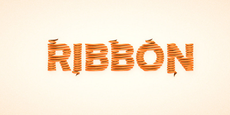 Wrapped Ribbon Text Effect — Variation 1